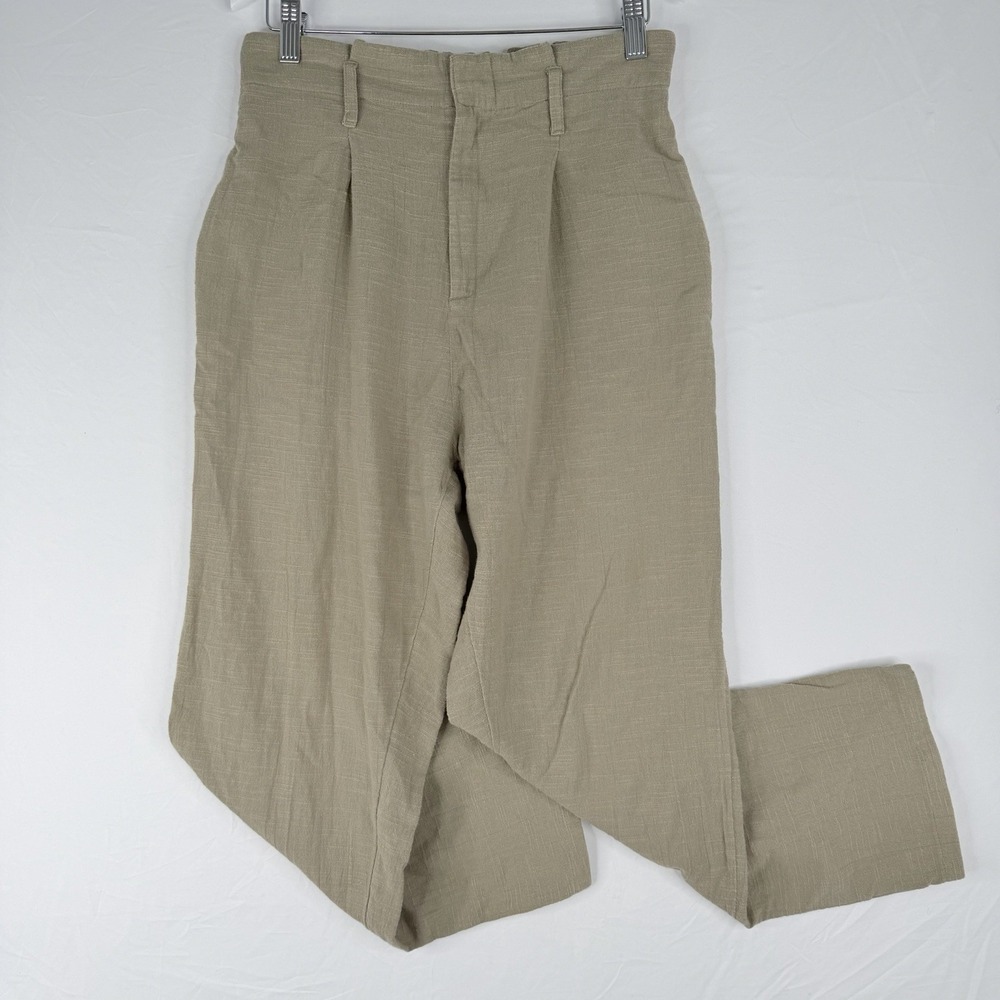 Billabong women's pants Green Wide Leg High Waist Pockets 100% Cotton SZ-S